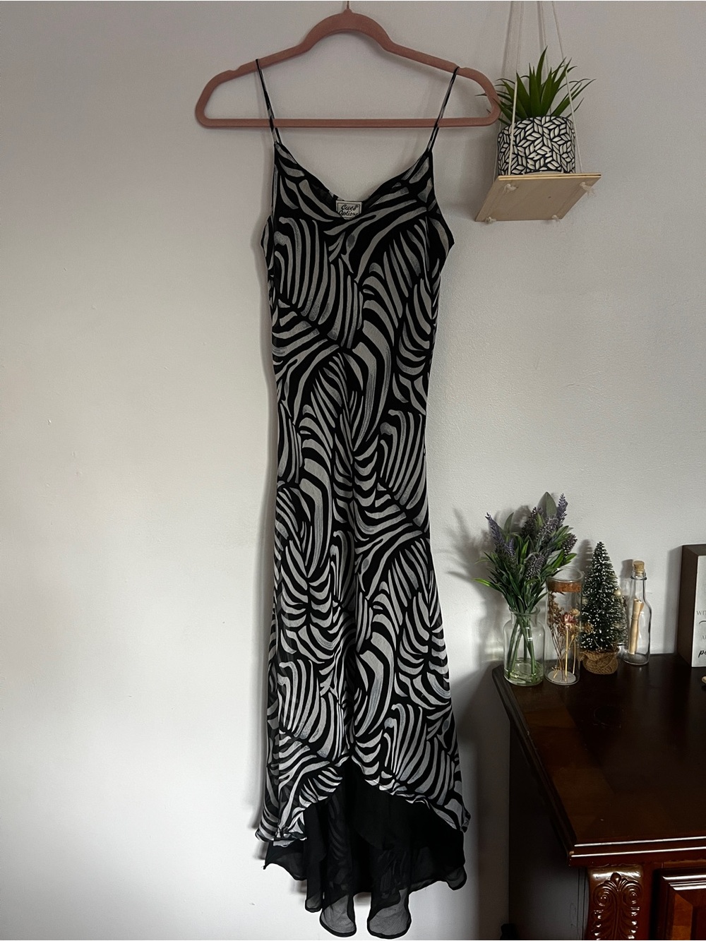 Black & white zebra print dress